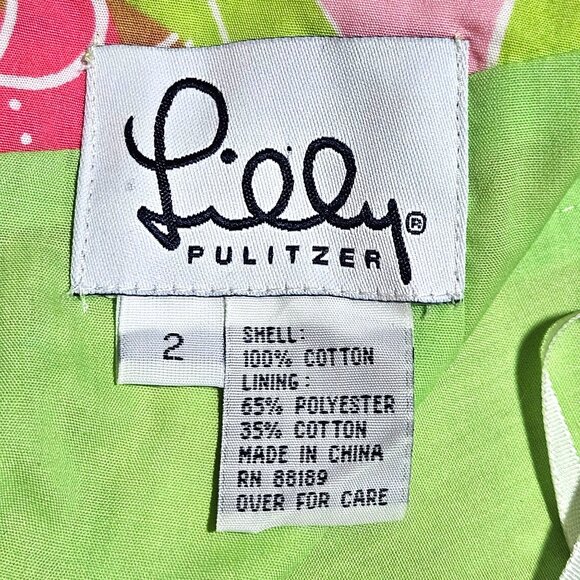 Lilly Pulitzer Strapless Pink & Green Pineapple Print Dress Spring Pastel Preppy - Picture 4 of 15